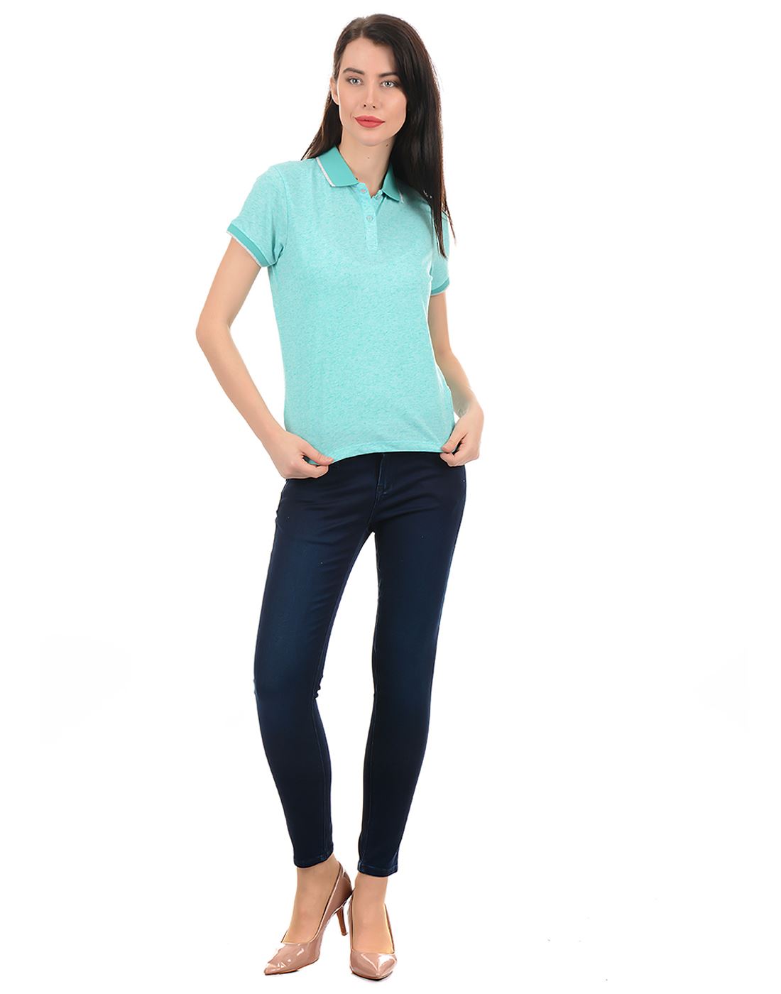 Pepe Jeans Women Casual Wear Blue T-Shirt